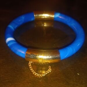 Blue and Gold Bracelet